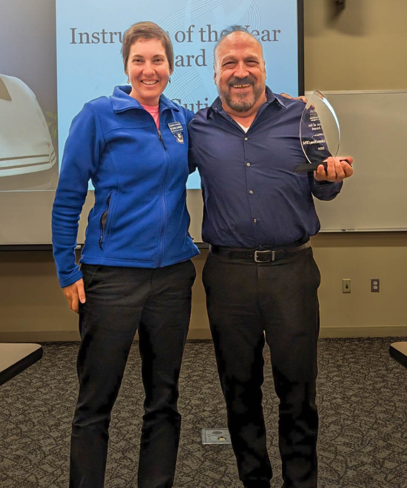 Br. Moises Guiterrez wins the award for Instructor of the Year at Creighton University