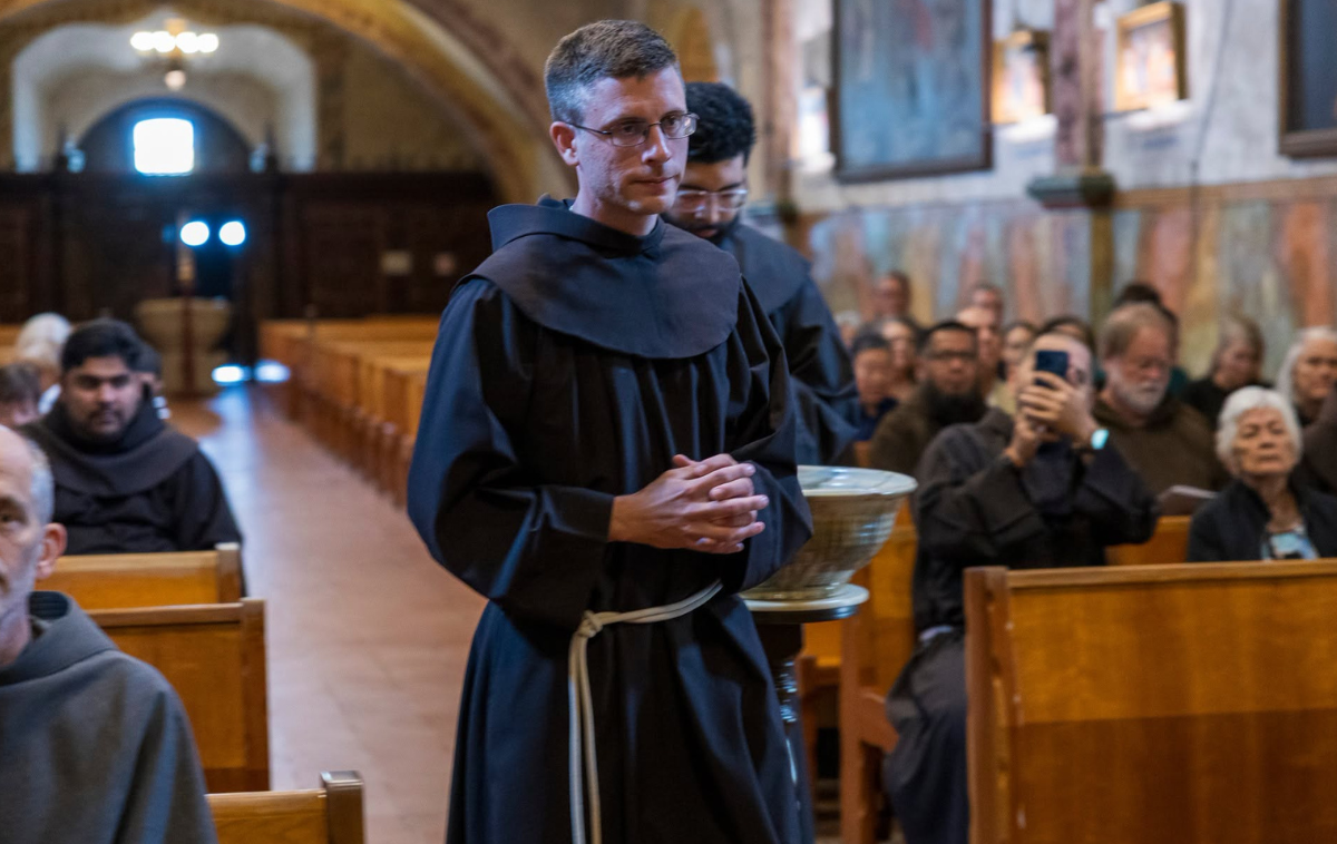 Br. Kevin Fox, OFM, said he felt closest to God in his novitiate year. To him, first vows "means that I'll be adding a layer of commitment to this fraternity and within my own relationship with God." (Photos by Br. Octavio Duran, OFM)