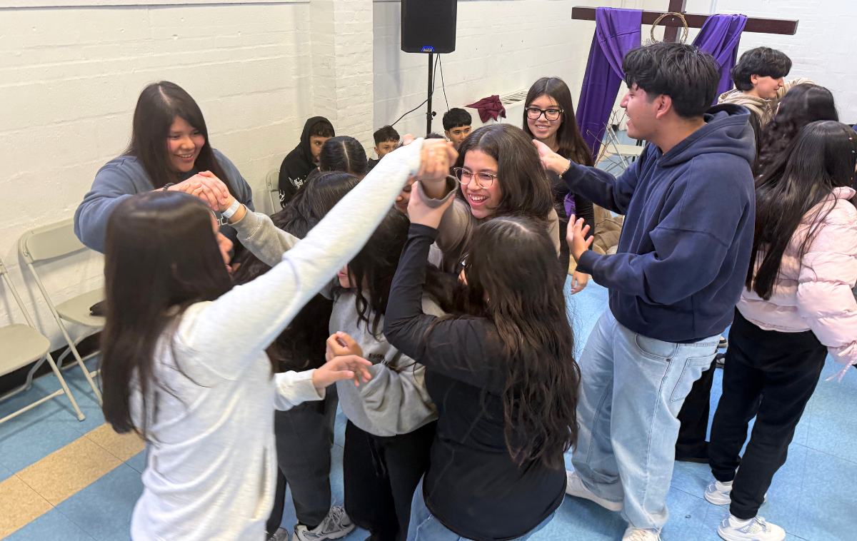 The Lenten retreat at St. Camillus Parish provided a place for young people to share faith and community. (Photo courtesy of Chris)