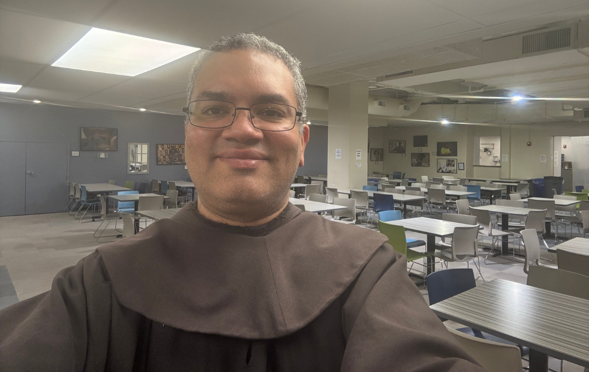 Br. Brian assisted with meals in The Mother Teresa of Calcutta Dining Room, which offers breakfast, dinner and a bag lunch served with dignity and respect. (Photo courtesy of Br. Brian)